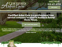 Tablet Screenshot of certifiedarborcare.net